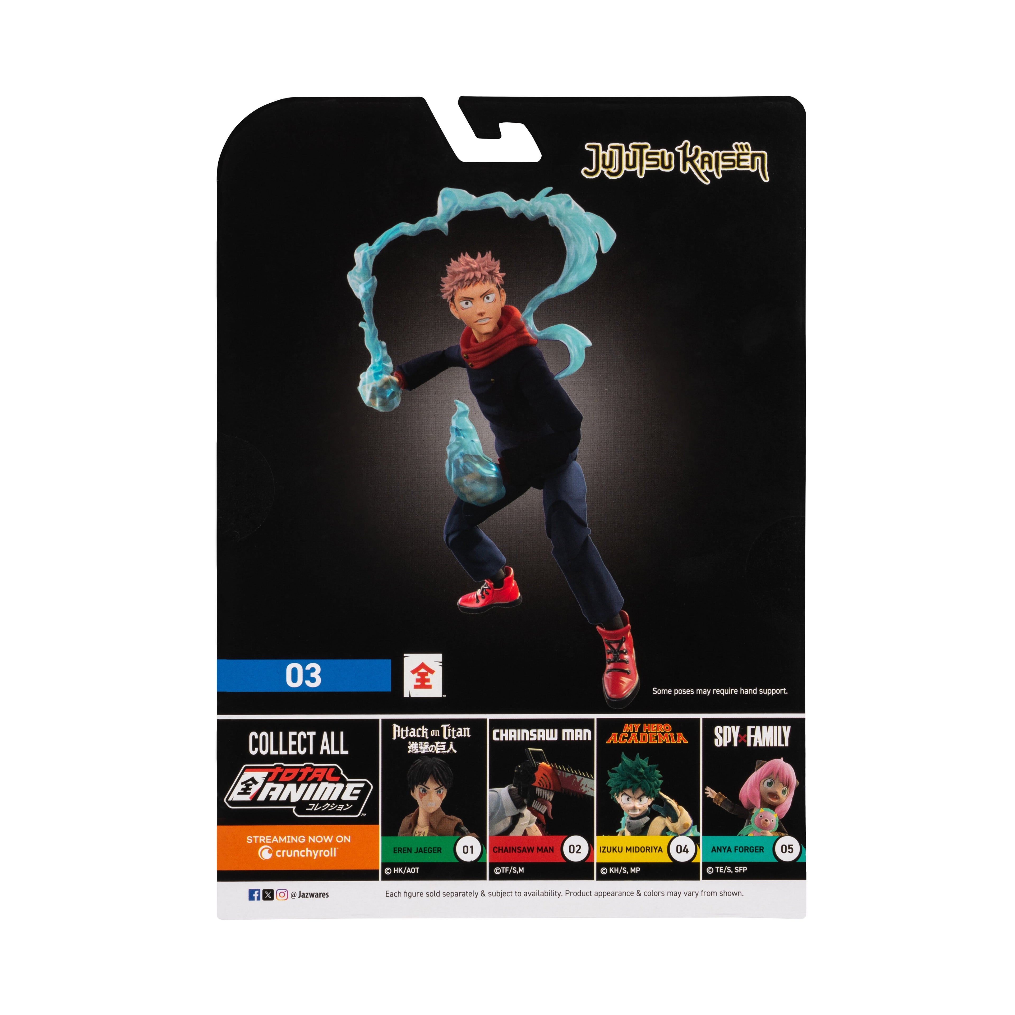 Yuji Itadori - 6.5 Inch Figure with Swappable Faceplates, Alternate Hands, and Energy Effects