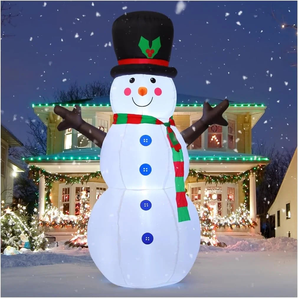 Christmas Inflatable 4 FT Blow up Snowman Inflatable, Outdoor Snowman Christmas Decorations Blowup Snowman with LED Lights Built-In, Xmas Inflatables Outdoor Decorations Clearance for Holiday