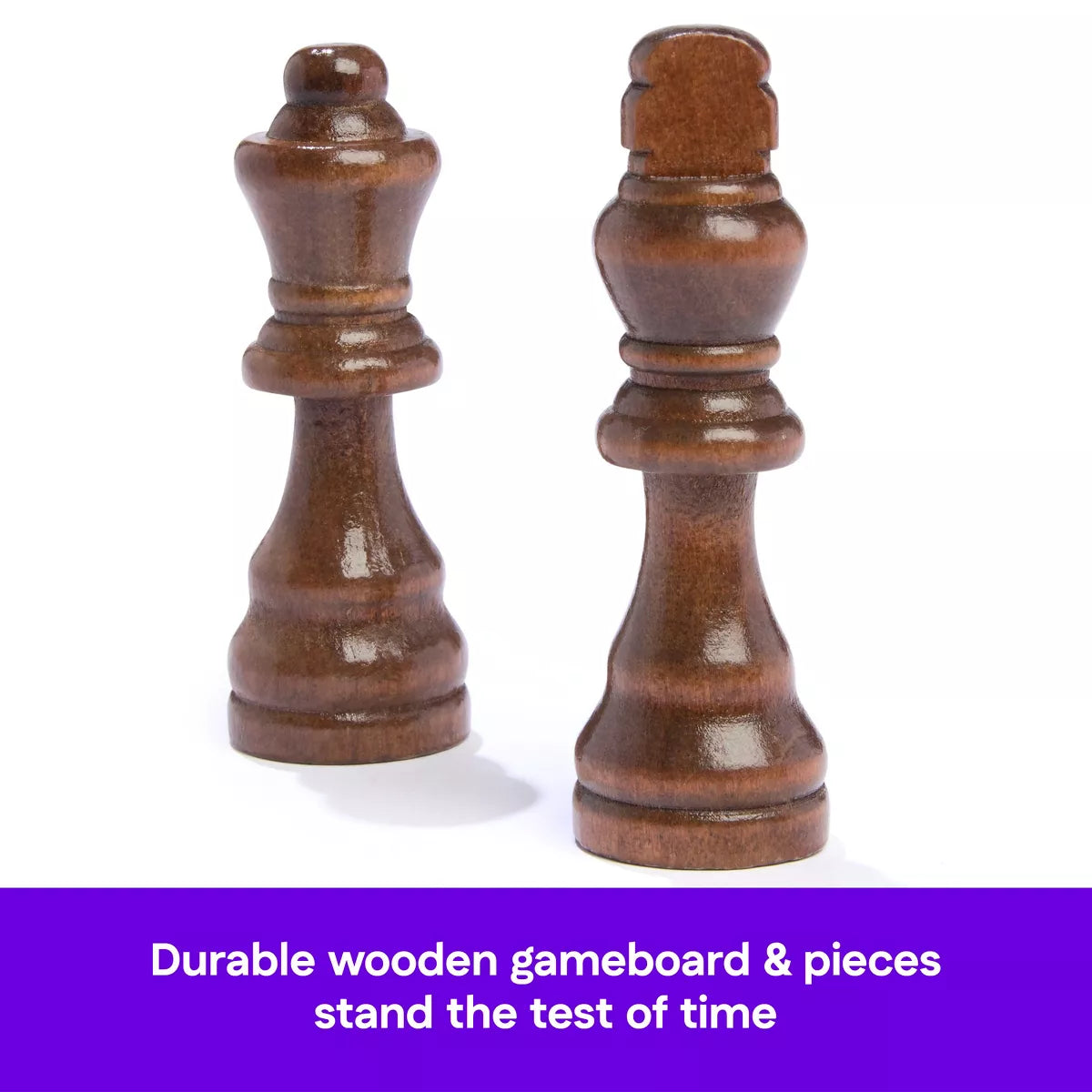 Game Gallery Wood Chess & Checkers Set