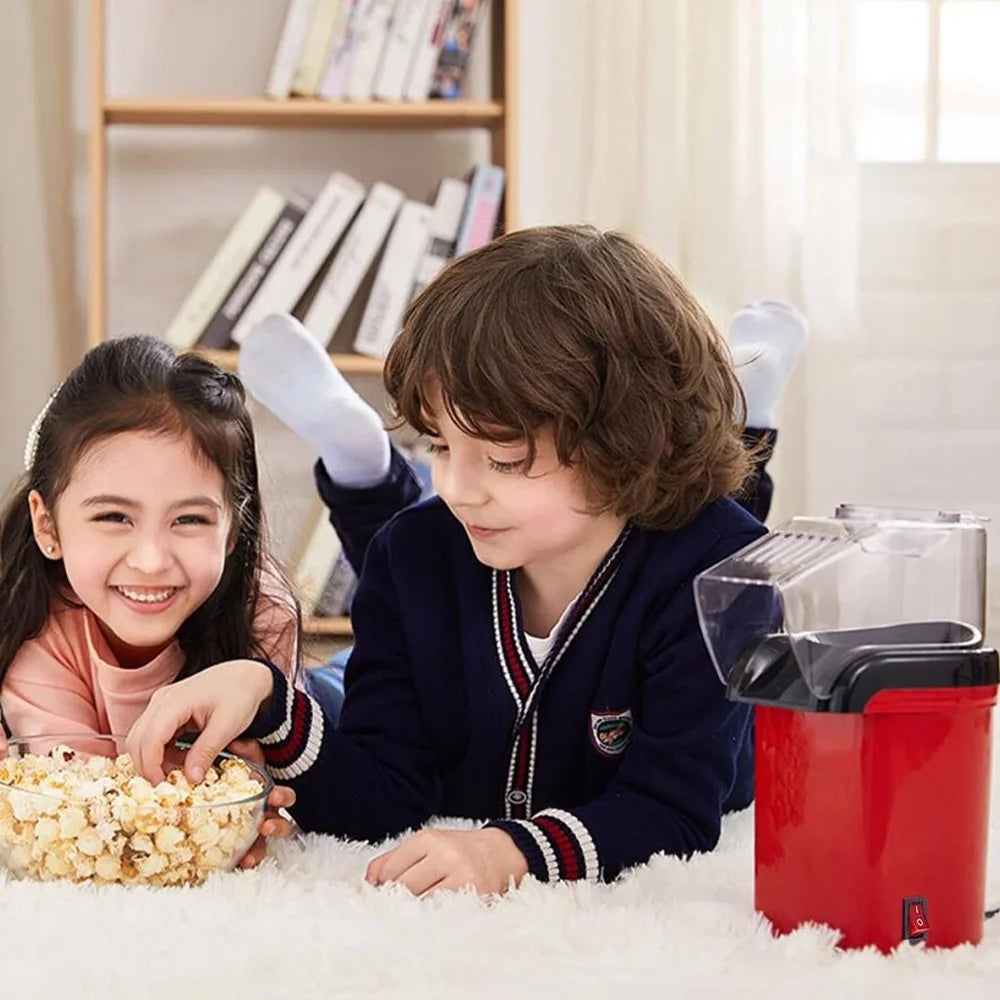 Electric Popcorn Popper, Hot Air Popcorn Maker, Butter Melting Tray, Large Capacity, Healthy Snack