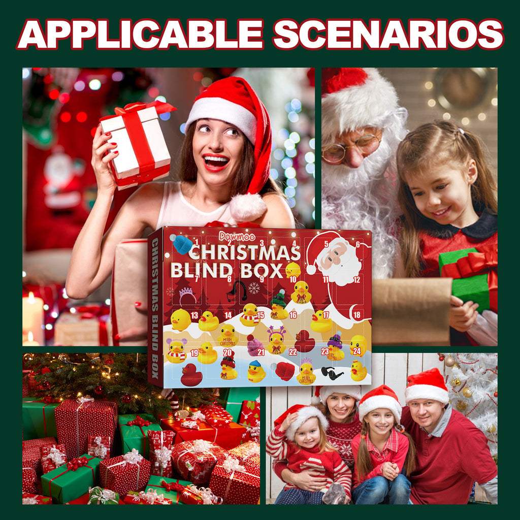 24 Days Countdown Christmas Advent Calendar Set Funny Ducks Bath Toy for Kids Animals Advent Calendar Christmas Xmas Gifts