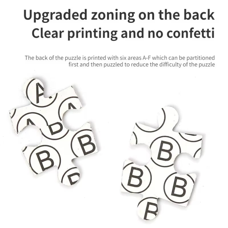 70*50Cm Adult 1000 Pieces Jigsaw Puzzle Happy Town Beautiful Landscape Paintings Stress Reducing Toys Christmas Gifts