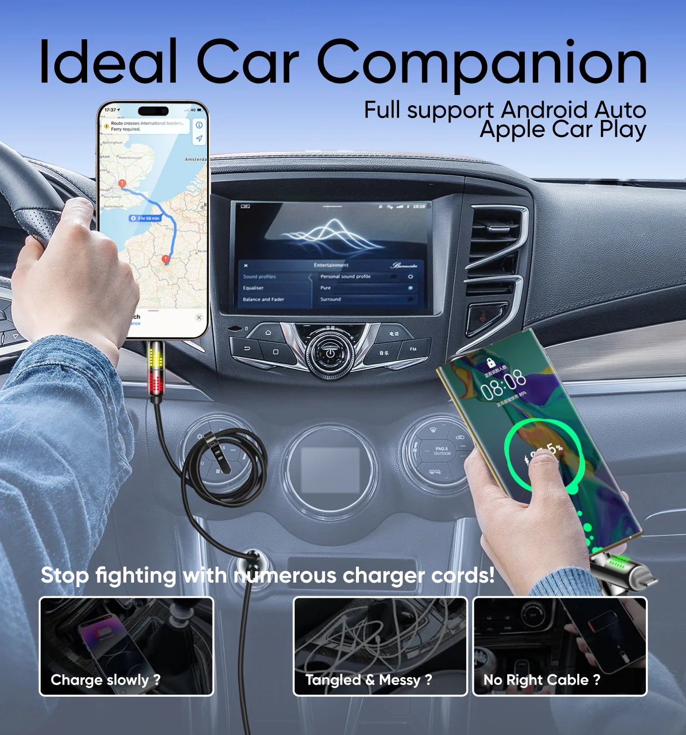 4-In-1 USB Charging Cable Mfish Fast Charging