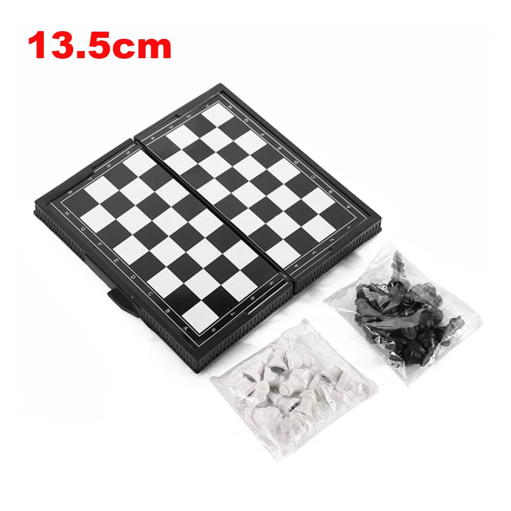 3 in 1 Chess Board Sets 29CM/24CM Folding Storage Wooden Exquisite Chess Set Travel Chess Sets for Chess Board Game 32 Chessman