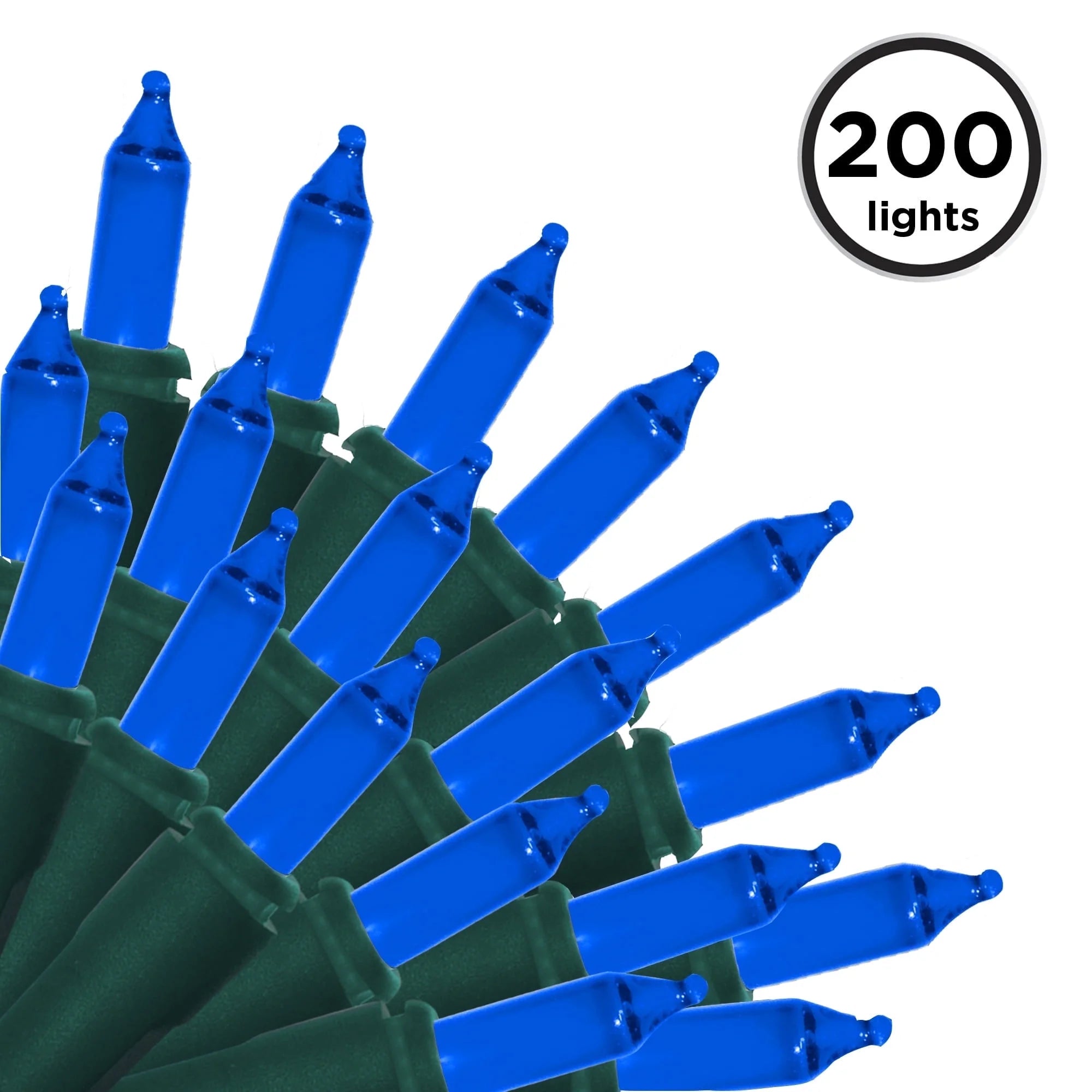 100 Count Mini String Christmas Lights, Clear - 22 Feet Indoor/Outdoor Christmas Tree Lights with Green Wire