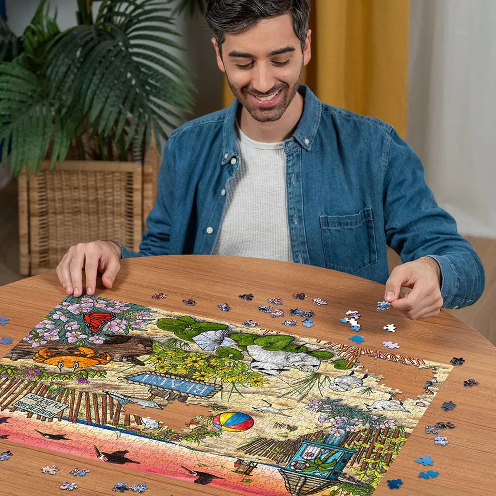 Wonder Forge Puzzle Series - Don'T Disturb the Plovers, 1000 Pc Jigsaw Puzzle, Teens & Adults Ages 14+