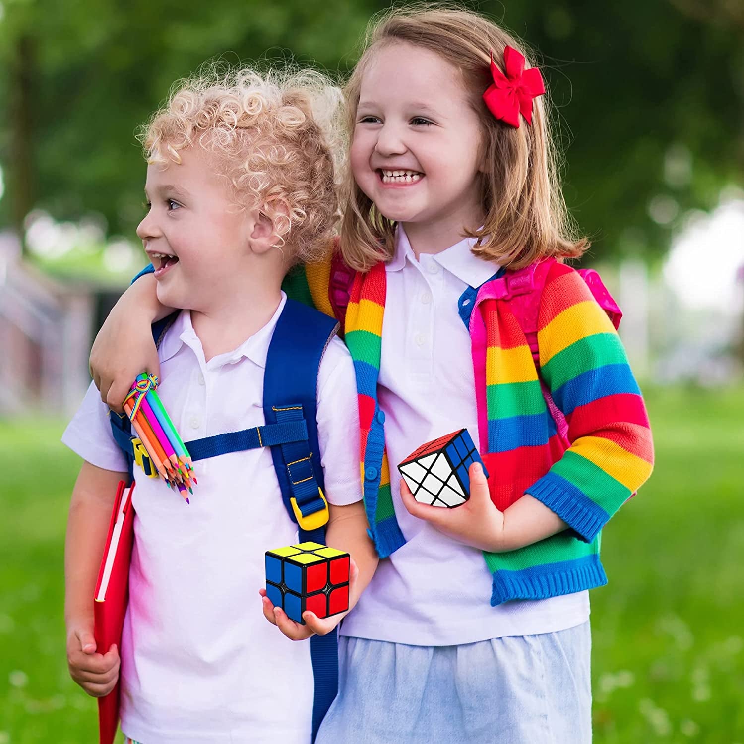 Speed Cube Set, Puzzle Cube, Magic Cube 2X2 4X4 Pyraminx Pyramid Megaminx Fenghu