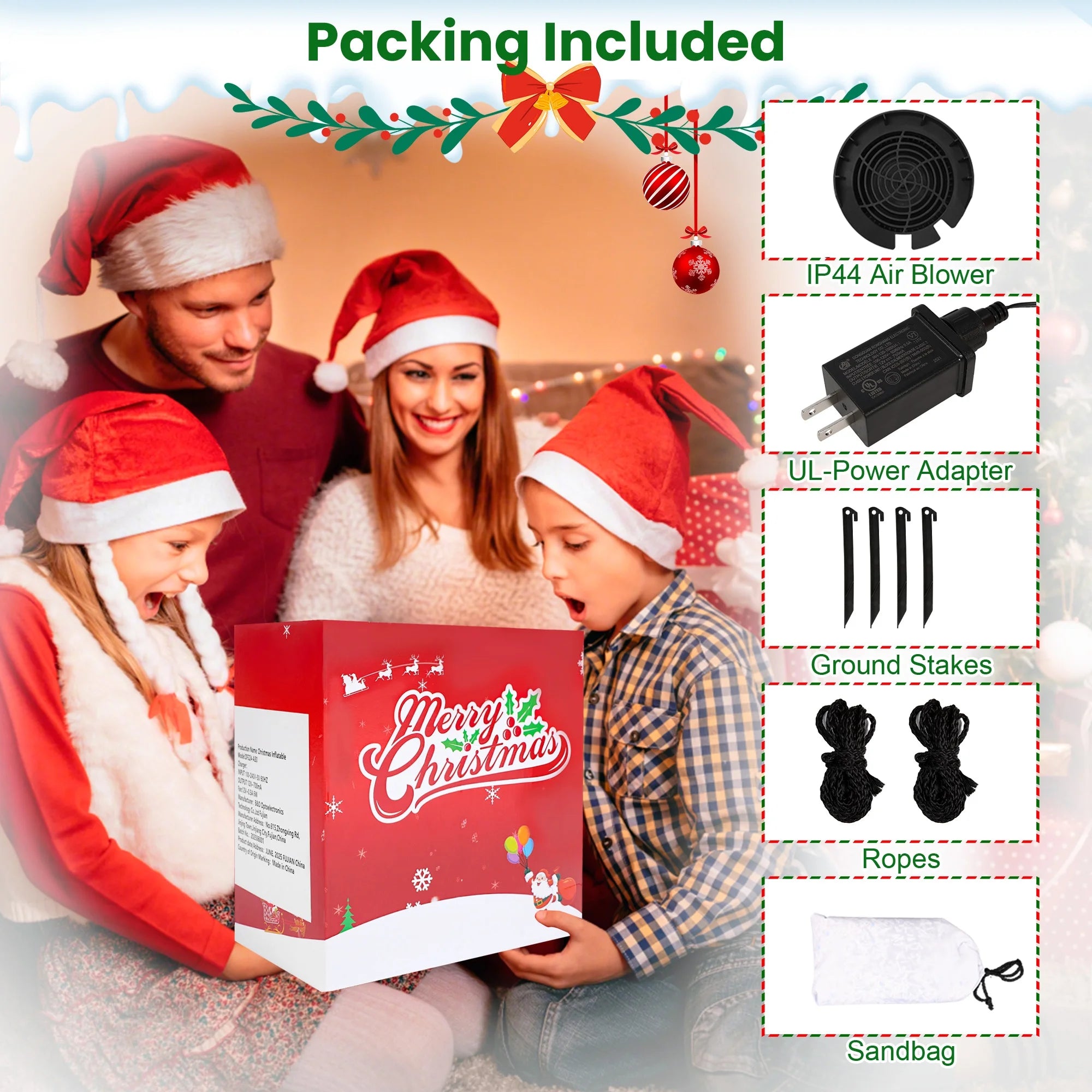 4Ft Tall Christmas Inflatable,Snowman Xmas Inflatable Outdoor Decoration with LED Lights for Yard Garden Lawn