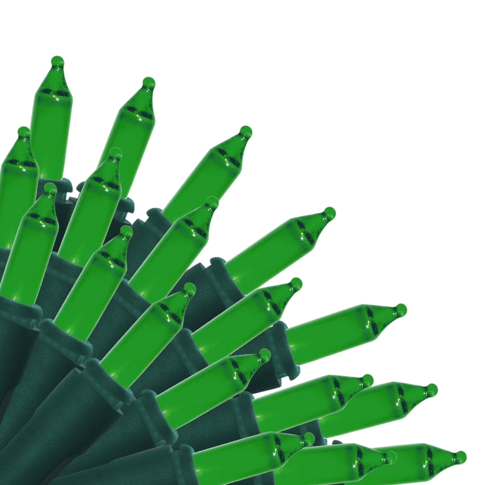 100 Count Mini String Christmas Lights, Clear - 22 Feet Indoor/Outdoor Christmas Tree Lights with Green Wire