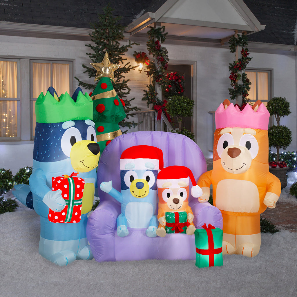 6.6’ Bluey Family Christmas Inflatable