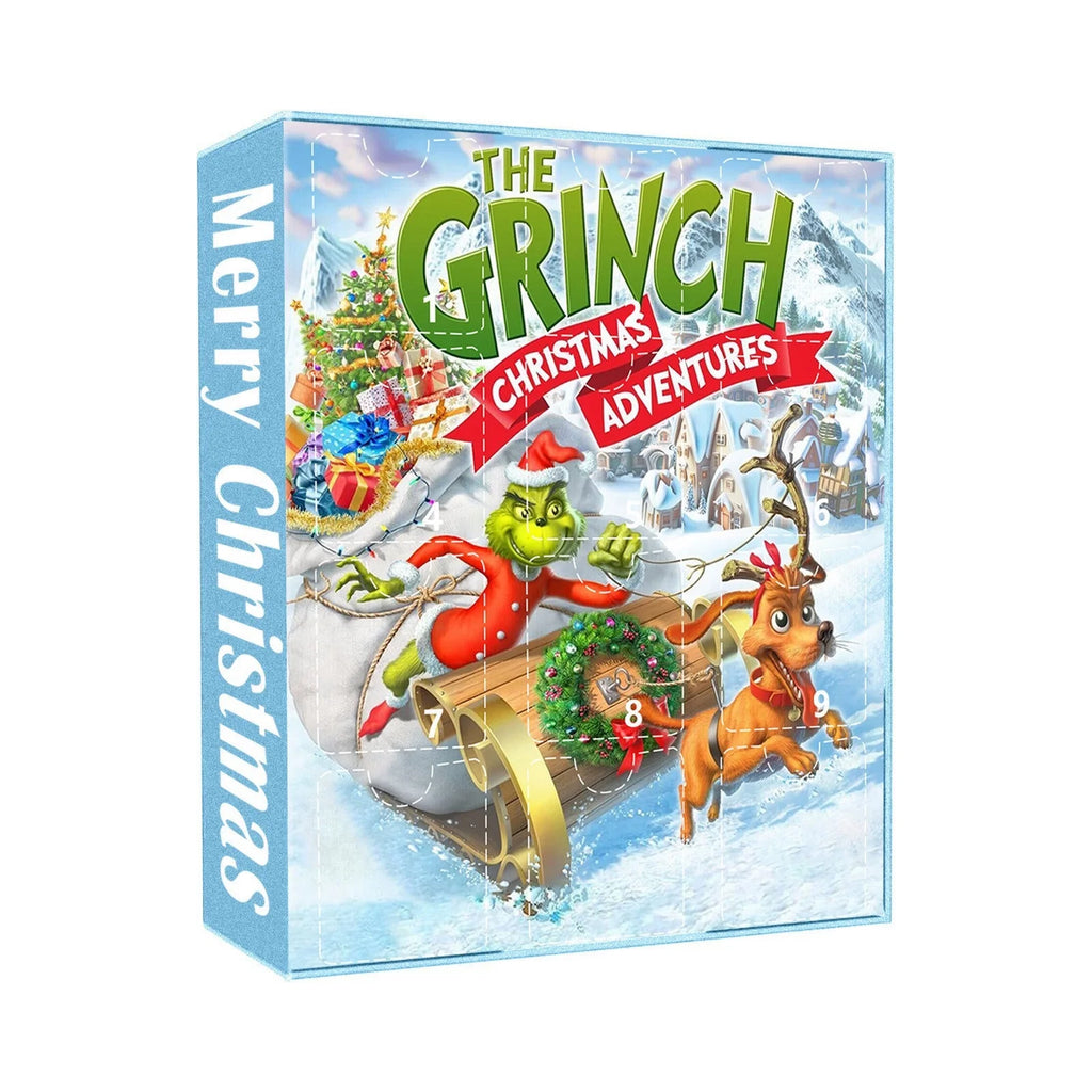 Christmas Advent Calendar Grinch 2024 24 Days Countdown, Grinch Countdown Calendar Collectible Toys Surprise Box Christmas Advent Calendar Surprise Gift Kids Advent Calendar