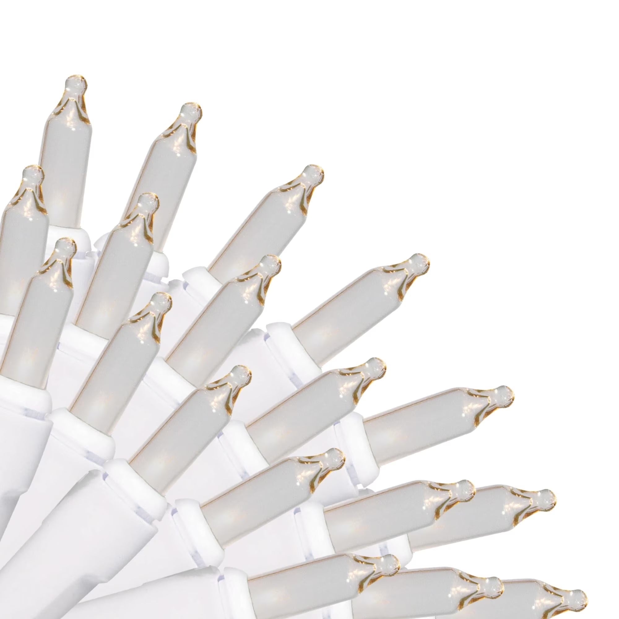 100 Count Mini String Christmas Lights, Clear - 22 Feet Indoor/Outdoor Christmas Tree Lights with Green Wire