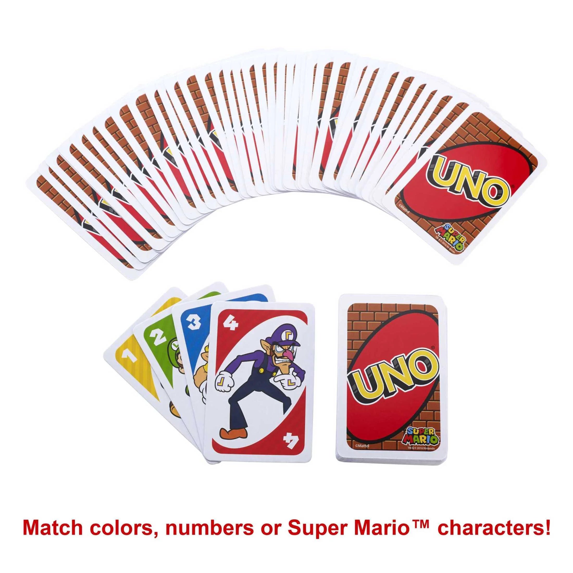 Super Mario Card Game for Kids & Family, 2-10 Players, Ages 7 Years & Older