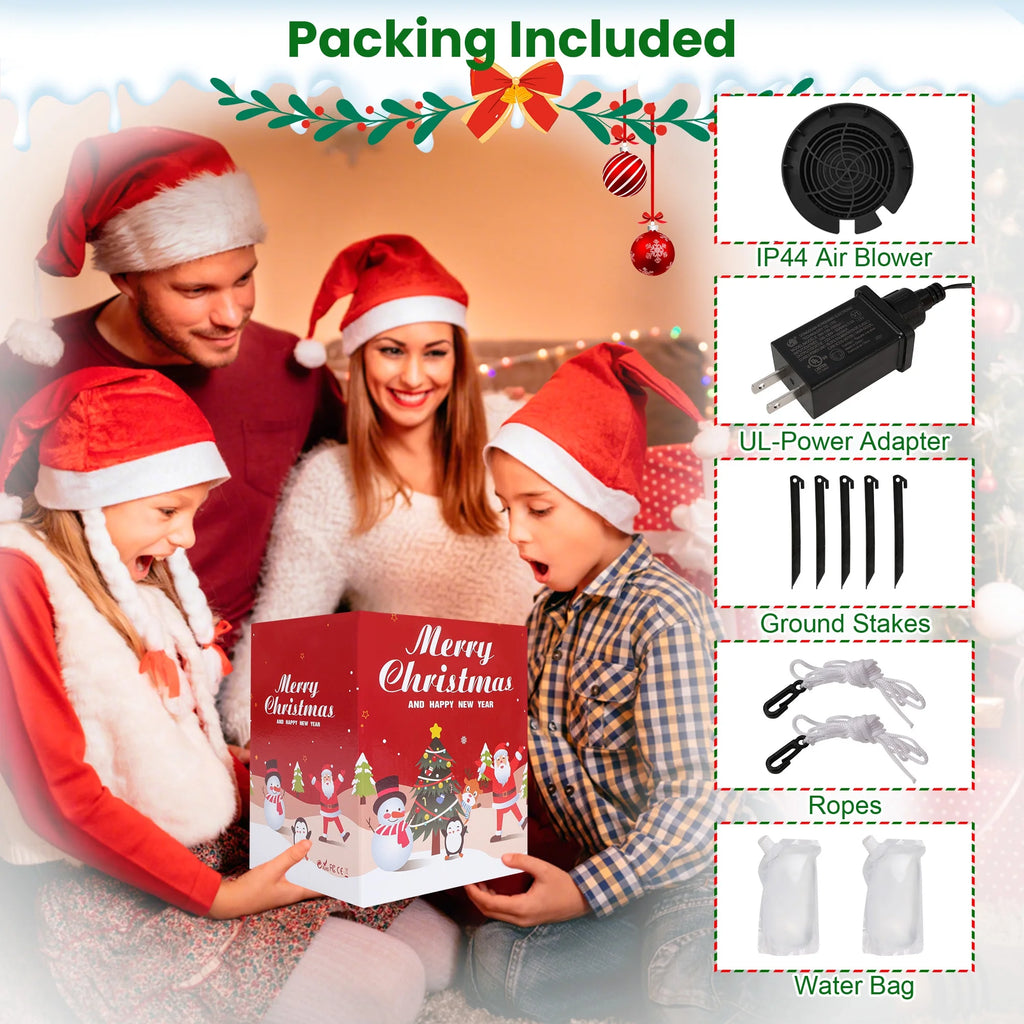 5Ft Christmas Inflatable Santa Claus Outdoor Decoration,Blow up Xmas Inflatable with LED Lights for Lawn Yard Garden