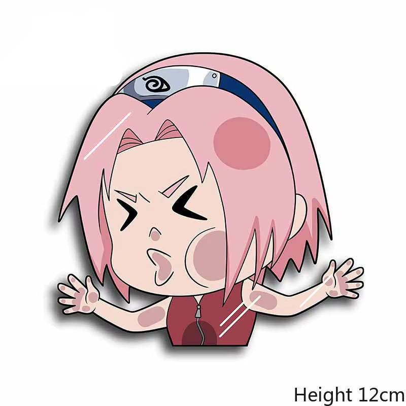 Anime Naruto Stickers Funny Sasuke Peek Window Stickers Laptop Decals Waterproof Car Stickers Personality Anime Stickers