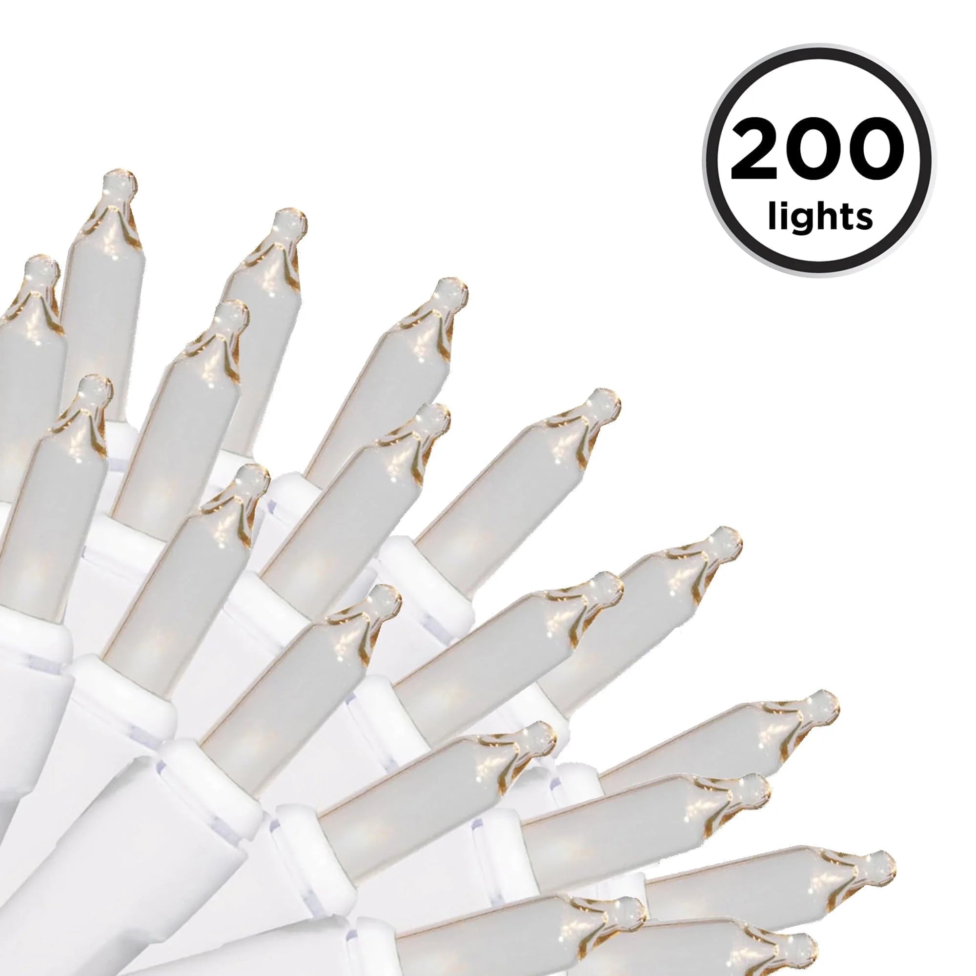 100 Count Mini String Christmas Lights, Clear - 22 Feet Indoor/Outdoor Christmas Tree Lights with Green Wire