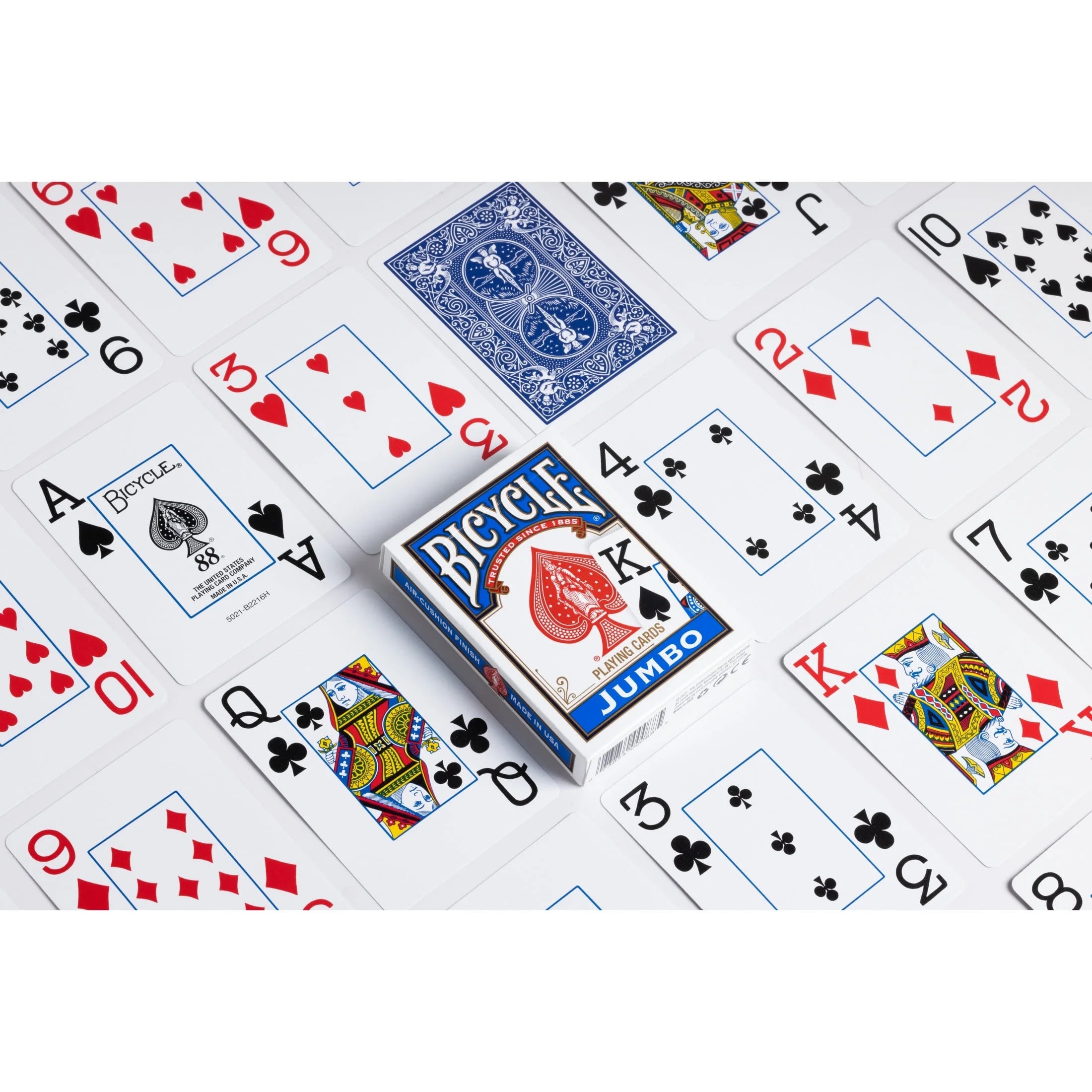 Playing Cards, Jumbo Index, 1 Deck (Red or Blue - Color May Vary)