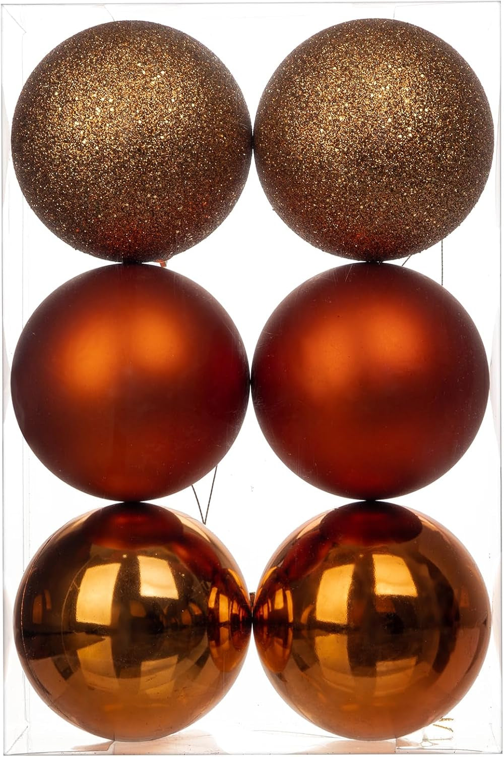 3.94" Large Christmas Balls Shatterproof Red Christmas Ornaments 6 Pcs Big Red Xmas Ornaments for Xmas Tree Holiday Wedding Party Decoration