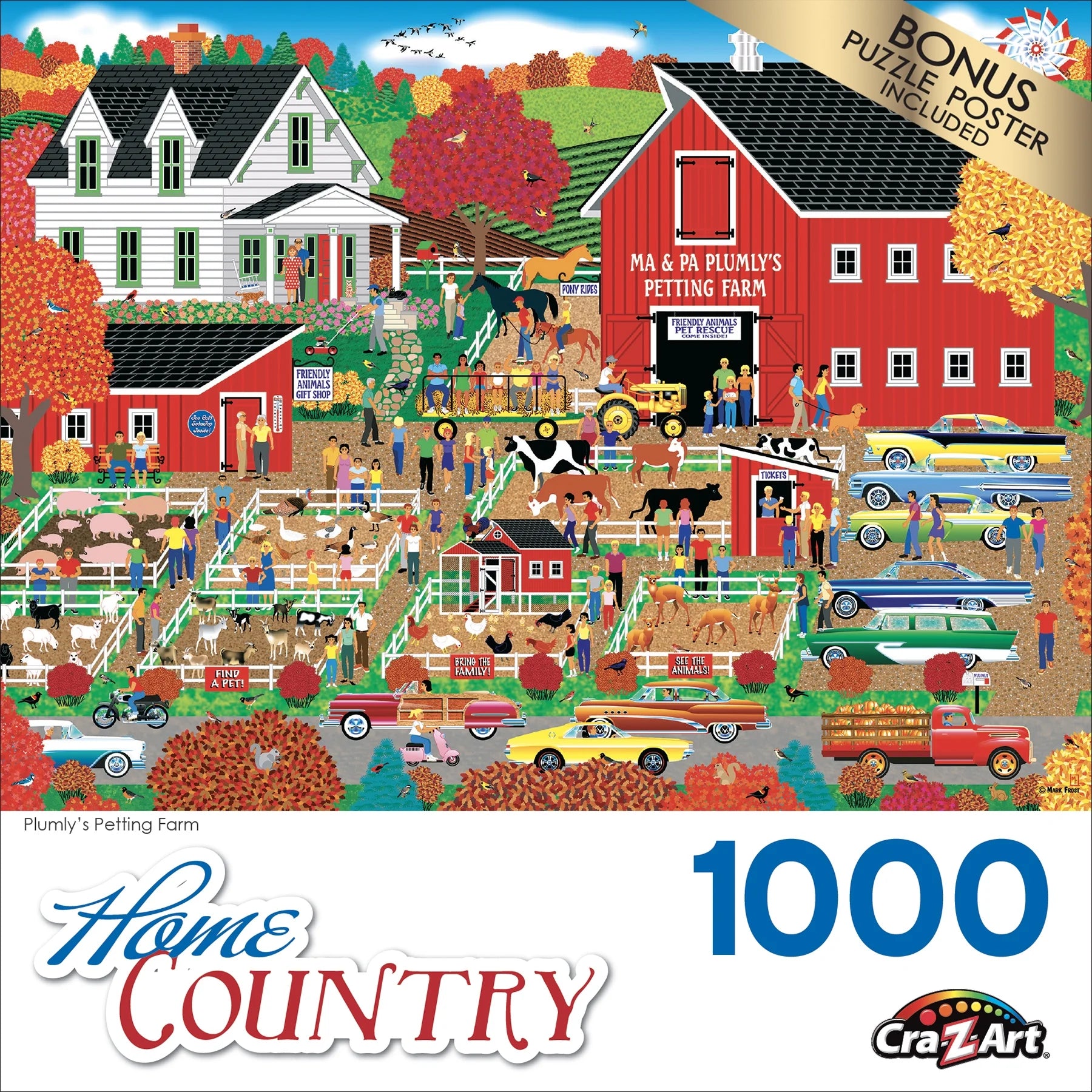 Home Country 1000-Piece Plumly'S Petting Farm Jigsaw Puzzle