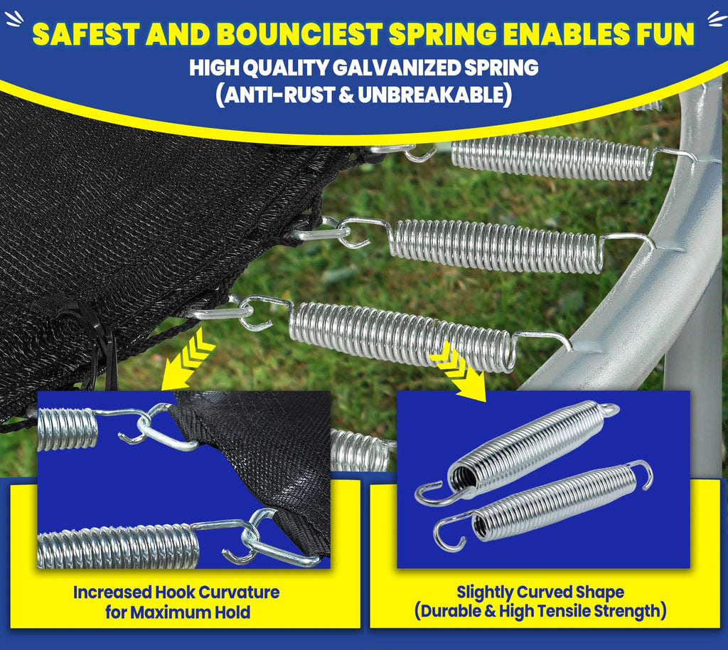 16 FT round Trampoline Set with Safety Enclosure System – Backyard Trampoline for Kids and Adults, Indoor Trampoline for Kids, Mini Trampoline for Adults