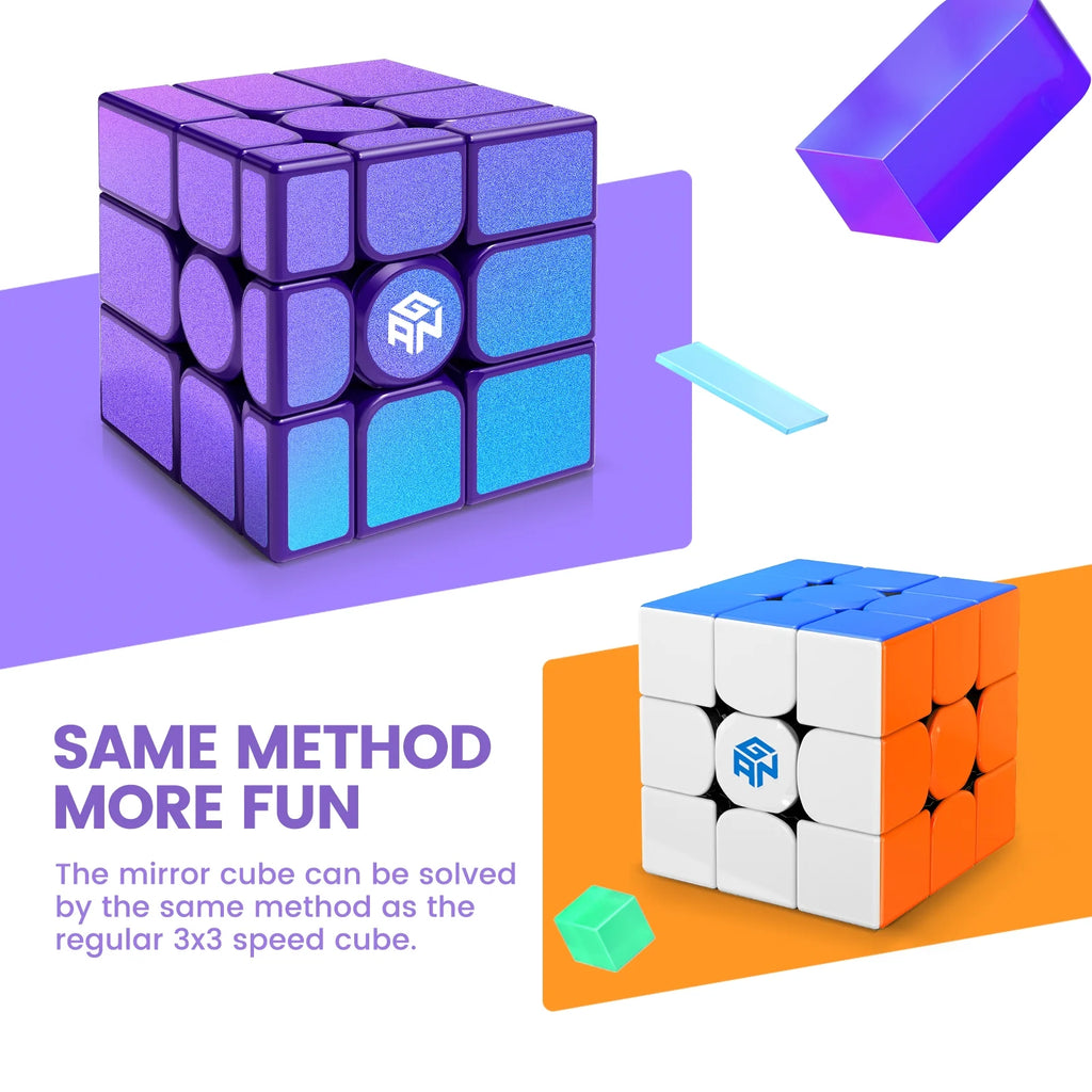 Mirror M, 3X3 Mirror Speed Cube Magnetic Puzzle Toys Magic Cube for Kids Adult Cuber