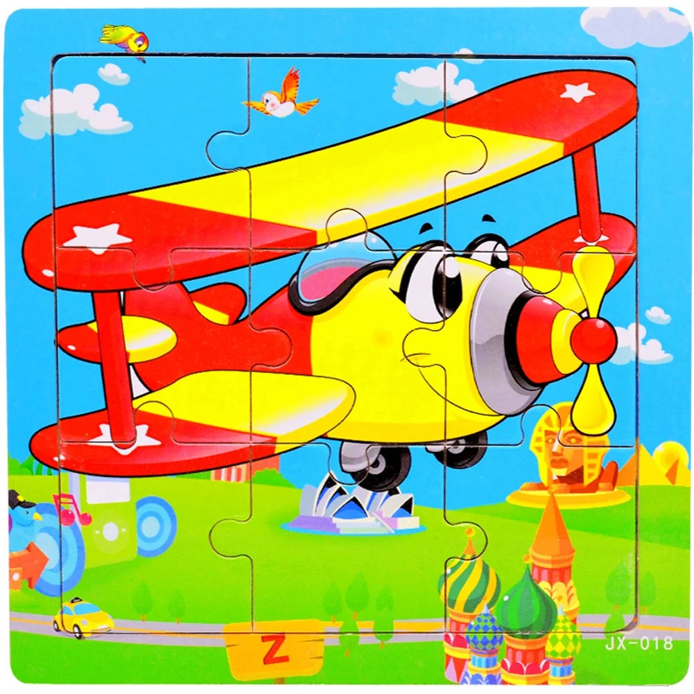 4 Pack Wooden Jigsaw Puzzles for Kids Age 3 Year Old Animals Preschool Puzzles for Toddler Children Learning Educational Puzzle Toys