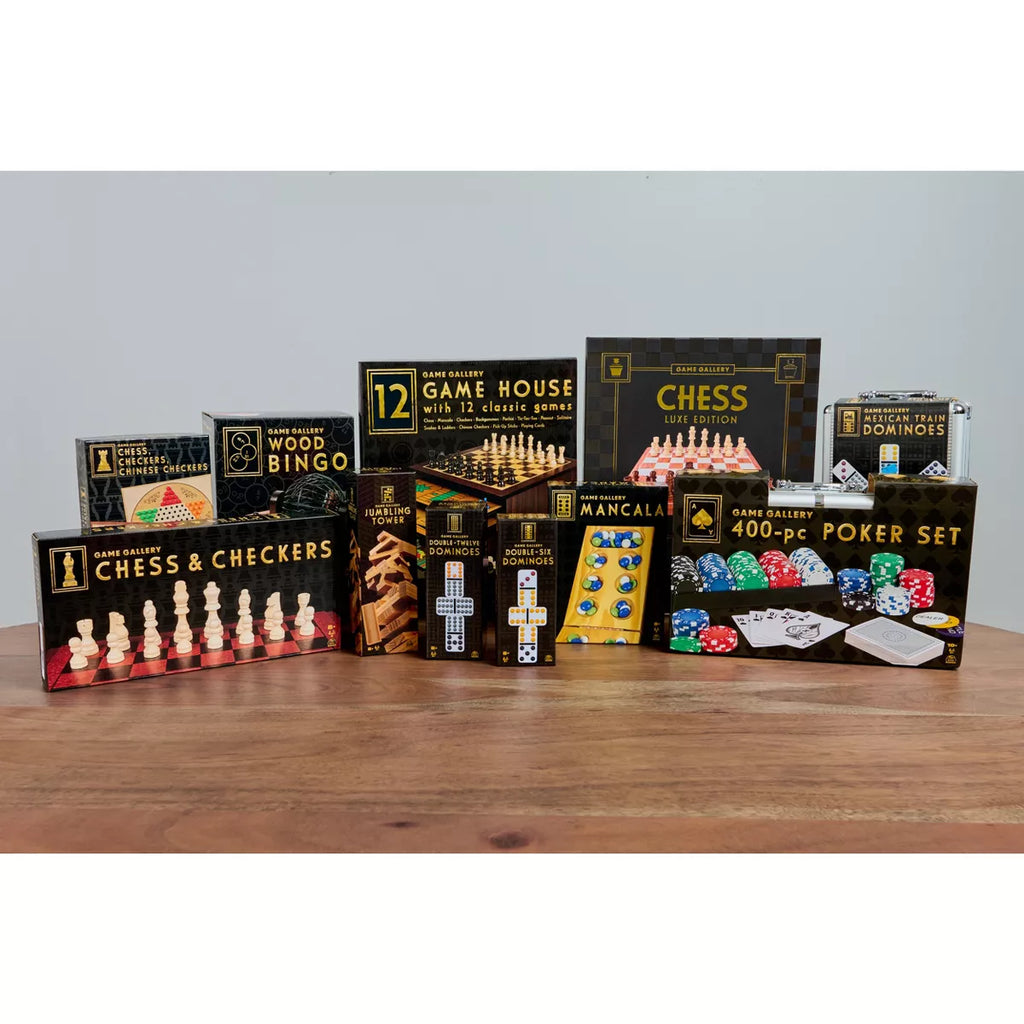 Game Gallery Wood Chess & Checkers Set