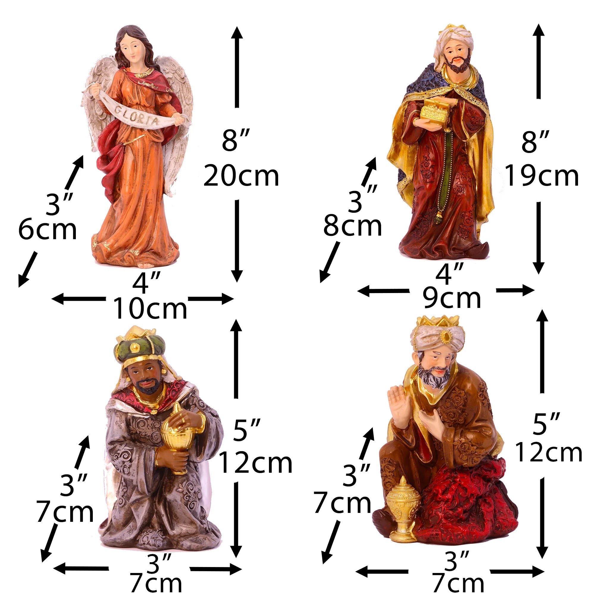 Nativity Set Nativity Scene Holidays Décor Christmas Stable Birthday Gift 11 Piece 8''