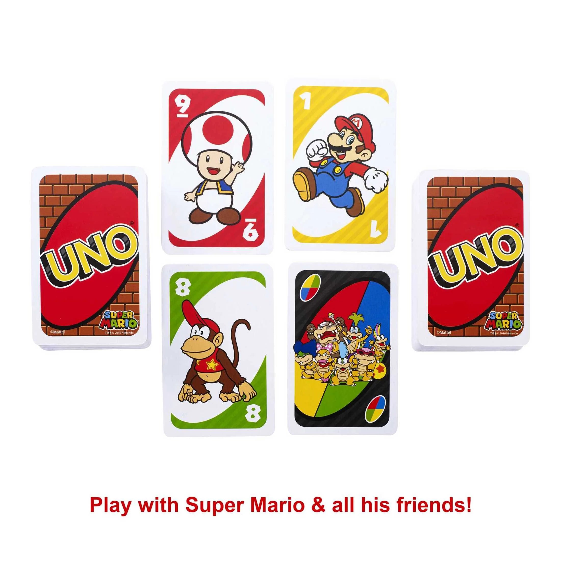 Super Mario Card Game for Kids & Family, 2-10 Players, Ages 7 Years & Older