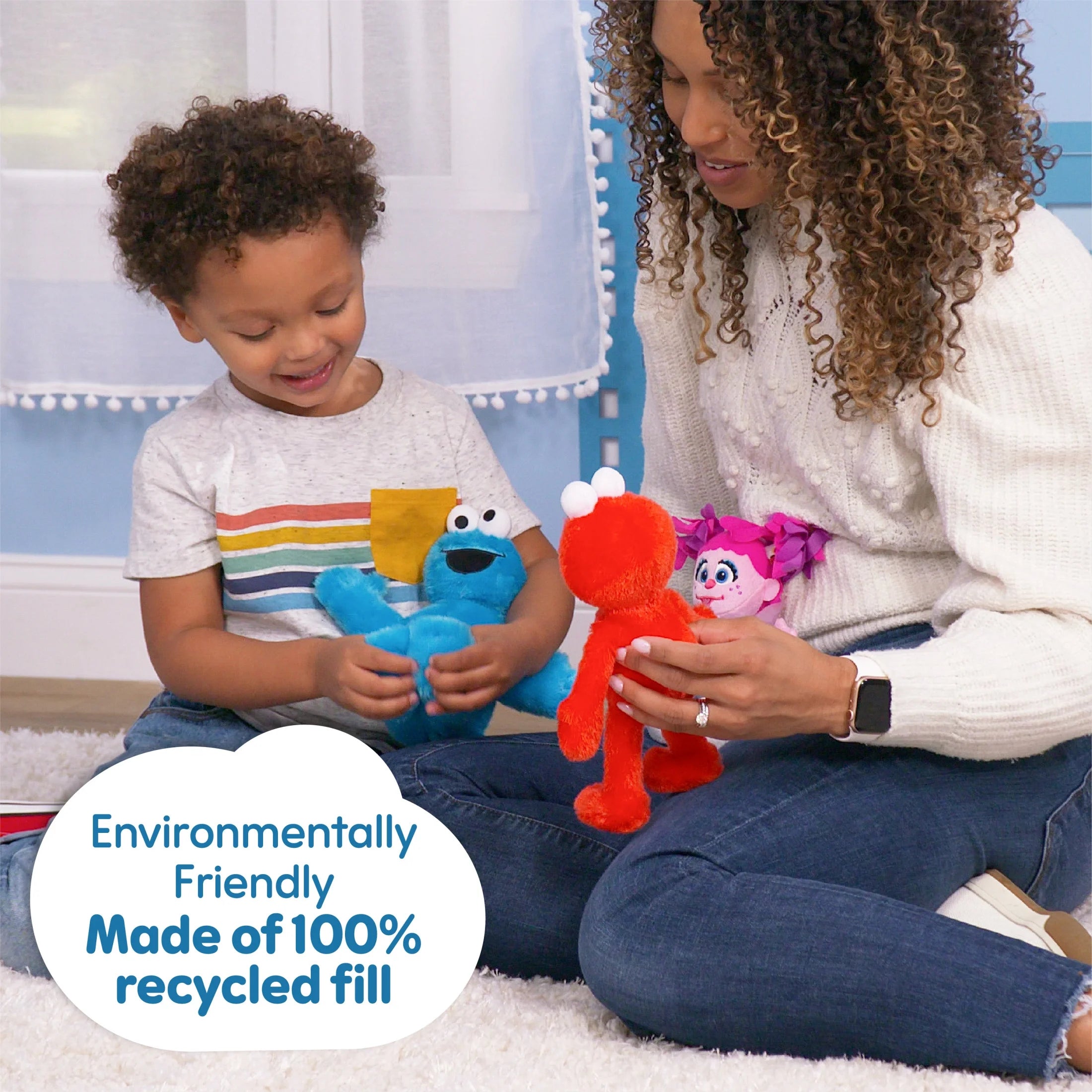 Friends 8-Inch Cookie Monster Sustainable Plush Stuffed Animal Baby and Toddler Toys