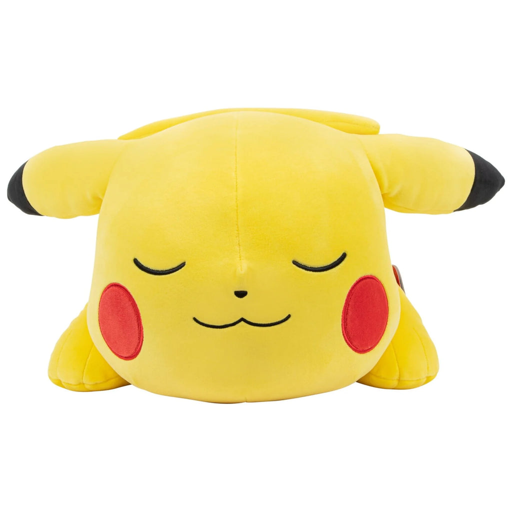 18” Plush Sleeping Pikachu - Cuddly- Must Have for Pokémon Fans- Plush for Traveling, Car Rides